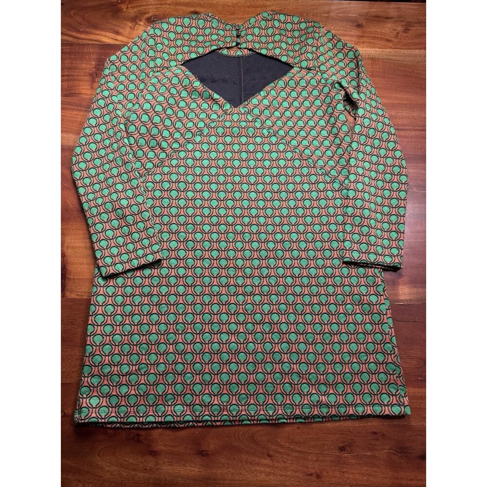 Anthropologie Maeve Jacquard Shift Mini Dress SZ Large Preppy Retro - Picture 5 of 9